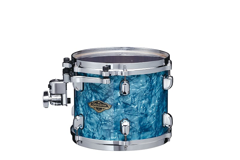 Tama WBRT10A-TQP Starclassic Walnut/Birch Duracover Wrap Rack Tom 10" x 8" - Turquoise Pearl/Chrome HW image 1