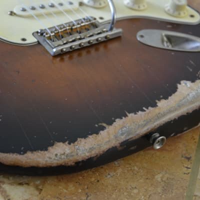 American Stand Fender Stratocaster Custom Heavy Relic Sunburst CS Fat 50's image 9