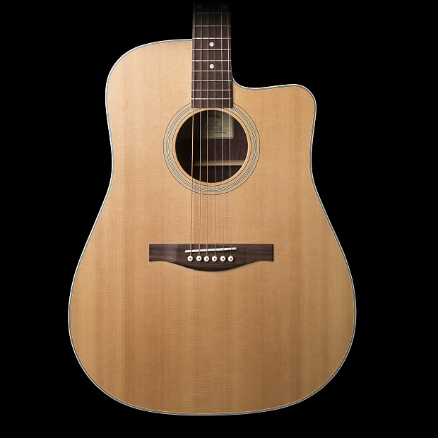 Eastman AC220CE Rosewood/Sitka Spruce Dreadnought Cutaway with Electronics Natural image 1