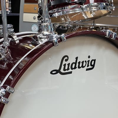 Ludwig Legacy Maple Drums 3pc Shell Pack in Burgundy Sparkle 14x22 16x16 9x13 image 6