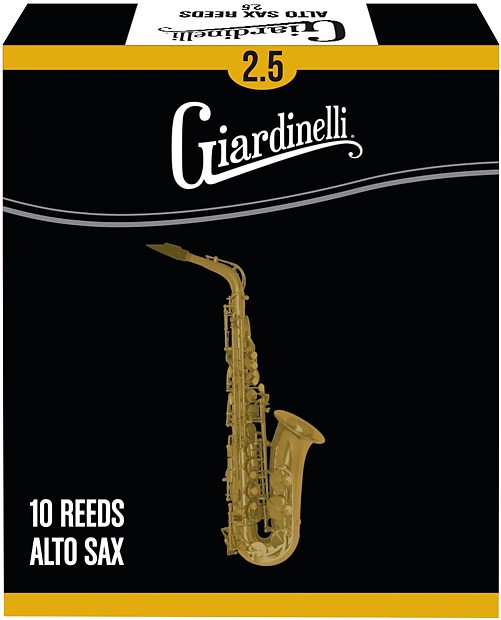 Giardinelli GAS2.5-10 Alto Saxophone Reeds - 2.5 Strength (10-Pack) image 1