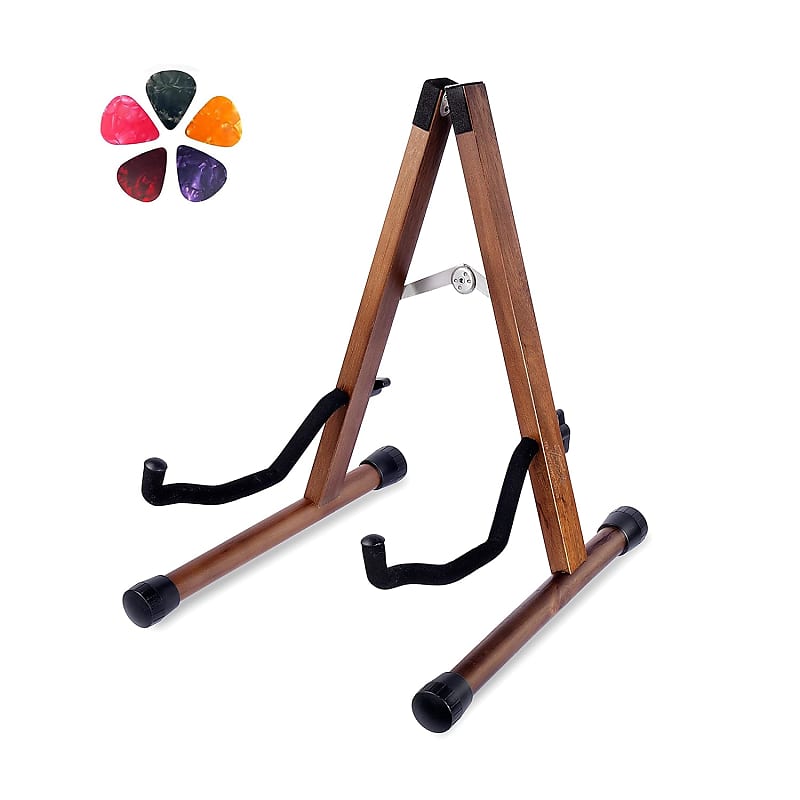 Wooden Acoustic Guitar Stand, Adjustable Guitar Floor Stand, Reverb