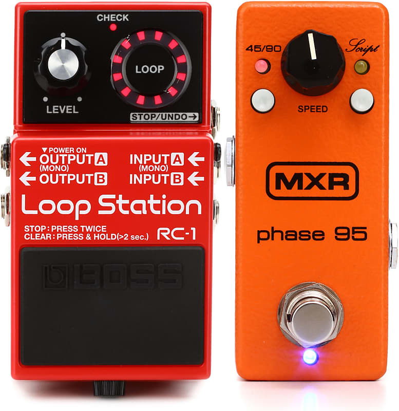 Boss RC-1 Loop Station Looper Pedal Bundle with MXR M290 Mini