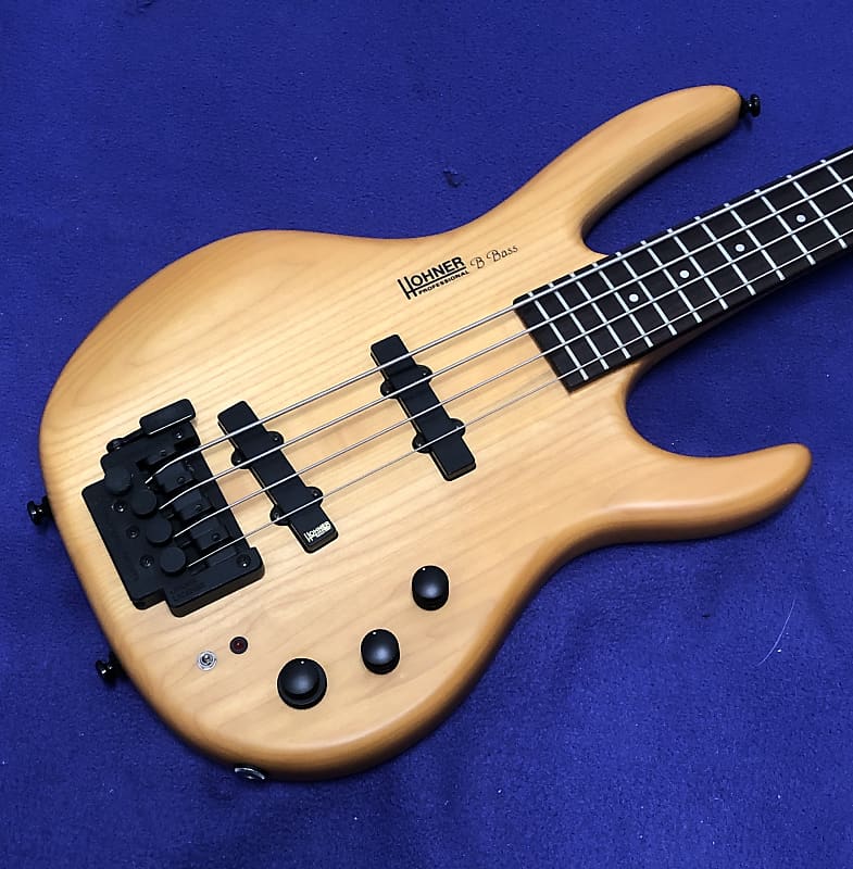 Hohner Professional B Bass IV Electric Bass Guitar In Natural | Reverb