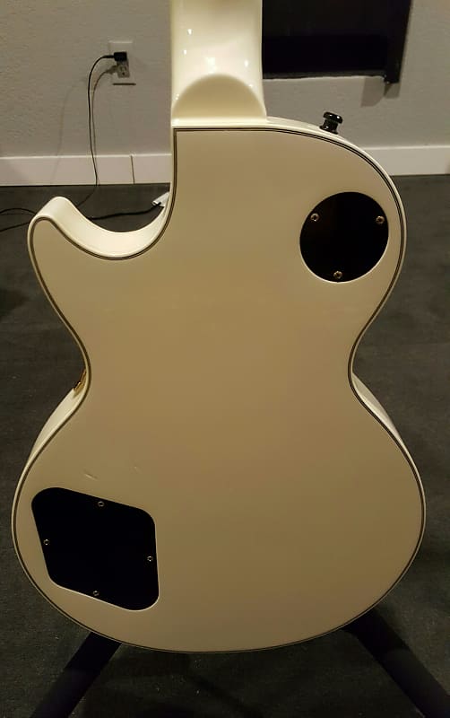 2001 Epiphone Japan Les Paul Custom . Awesome White. | Reverb