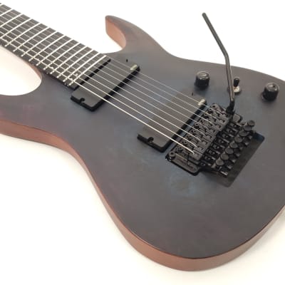 Agile 8 String Electric Guitar w/Floyd Rose Tremolo 28 5/8" Scale Interceptor Pro 828 EB EMG Blue Purple Burl image 5