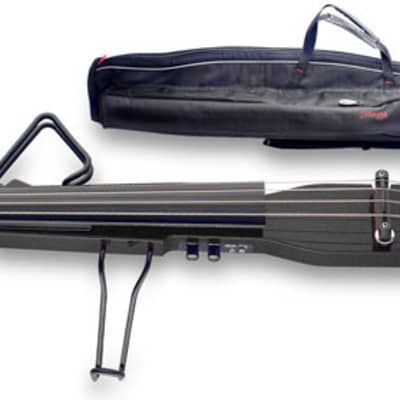 STAGG Metal Black Electric Double Bass with Gigbag Plus 1/4" Output Jack EUB Electric Upright Bass image 2