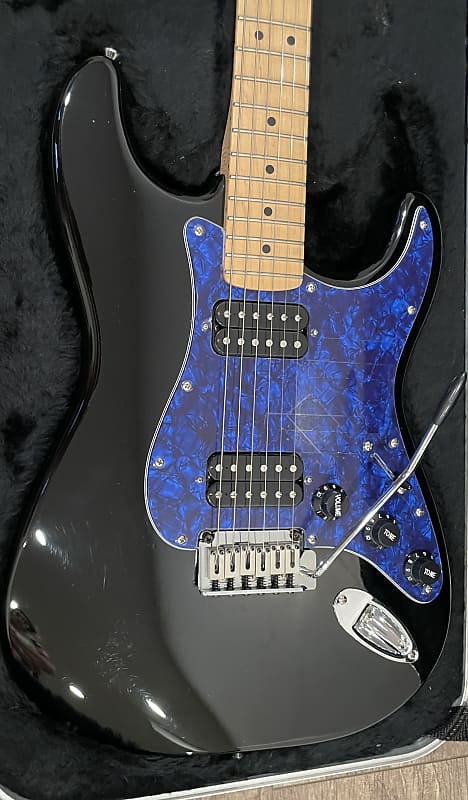 2008 Squier Stratocaster Standard HH 2 Point Vibrato Tailpiece Modified Fender Logo - No Case image 1
