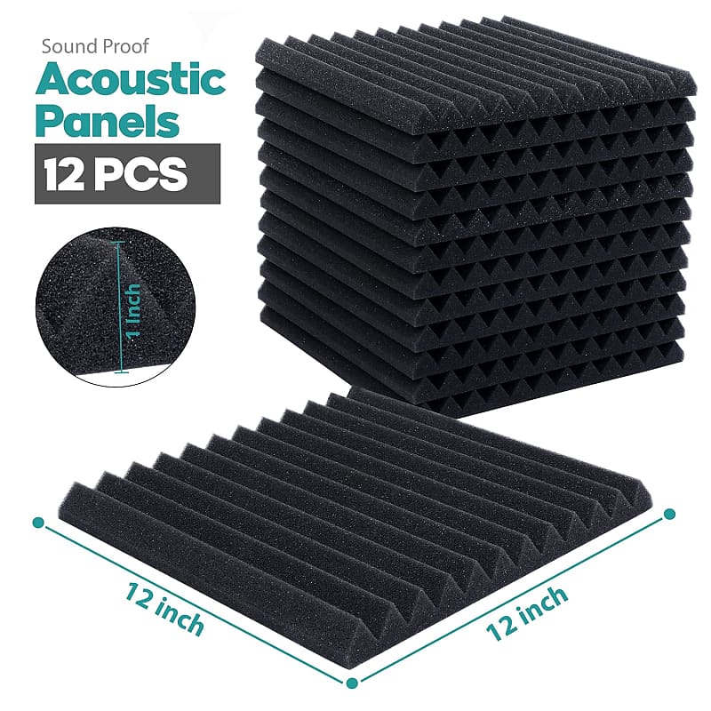Topnaca Sound Proof Foam Panels, Brick Shaped Soundproof Wall Panels, 12  Pack 12x12x1 Sound Absorbing & Dampening Foam Panels for Walls, Room,  Studio, Podcast, Acoustic Treatment