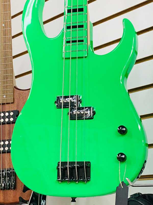 Dean Custom Zone Nuclear Green 4 String Bass Guitar Reverb