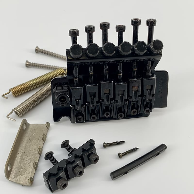 GOTOH GE1988T BLACK Licensed Floyd Rose with OFFSET SADDLES & Nut ★ Vintage  80s-90s ★ Discontinued