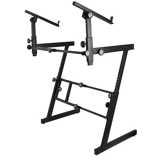 On Stage Stands Pro Heavy-Duty Folding Z Keyboard Stand - 2 Tier image 1