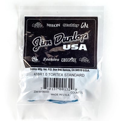Dunlop 418R1.0 Tortex Standard 1.0mm Guitar Picks, 72 Pack image 2