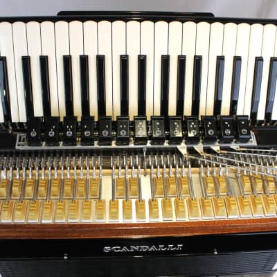NEW Black Scandalli Super L Piano Accordion LMMH 41 120 image 5