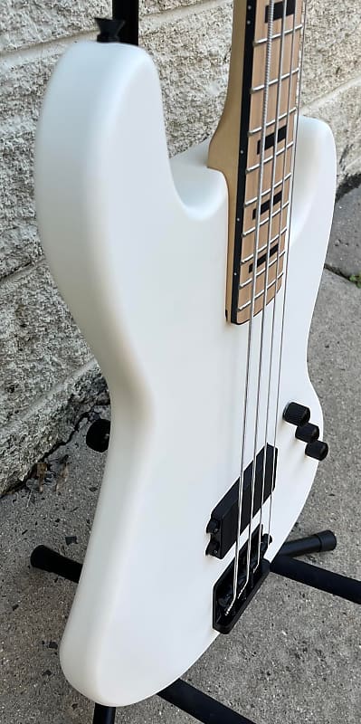 GAMMA Custom Bass Guitar H22-01, Kappa Model, Matte Polar White image 1