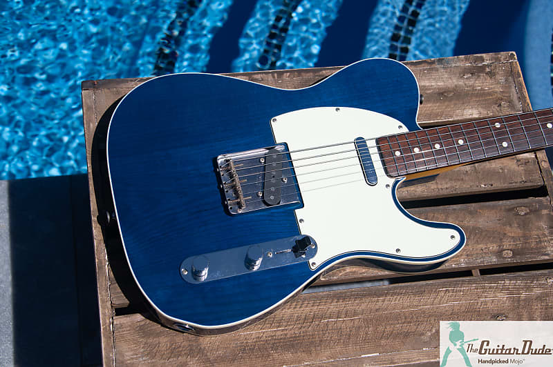 2012 Fender Japan TL62B '62 Telecaster Custom Reissue - Alder Body - Trans  Blue