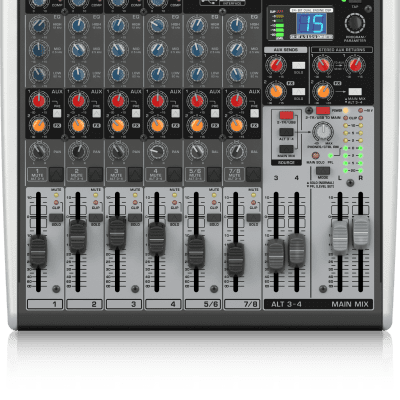 Behringer X1204USB 12-Input 2/2-Bus Mixer with XENYX Mic Preamps & Compressors USB/Audio Interface image 3