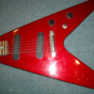 Harmony Flying V late 70's red lacquer image 3