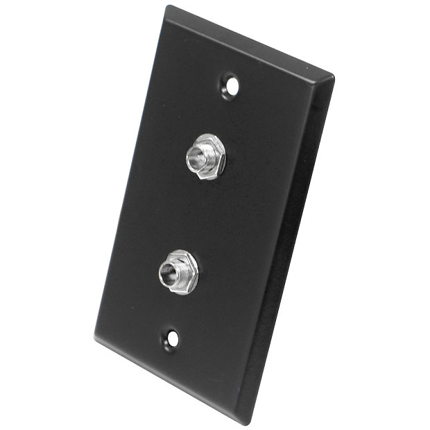 Seismic Audio SA-PLATE8 Stainless Steel Wall Plate w/ Dual 1/4" TRS Stereo Jacks image 1