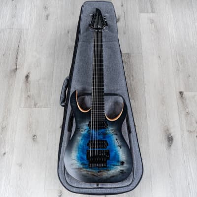 Mayones Duvell Elite Pro 7 Guitar, 7-String, Ebony, Galaxy Eye Blue Satine image 10