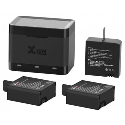 XVIVE U5C Battery Charger Case Set Ladegerät und 3 wiederaufladbare Lithium-Ionen-Akk for sale