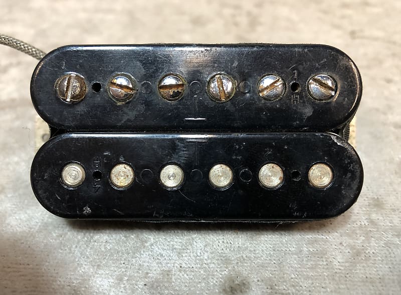 1960's Gibson Patent Number Sticker T-Top humbucker pickup reverse T's  braided shield 7.72k