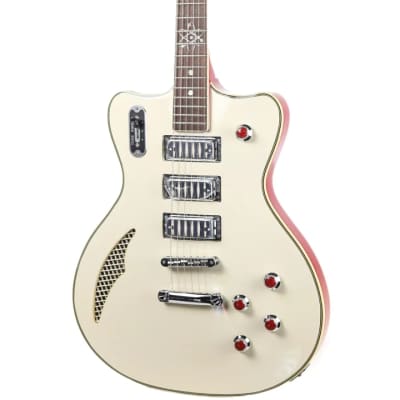 Eastwood Bill Nelson Astroluxe Cadet Vintage Cream and Fiesta Red w/Case image 3