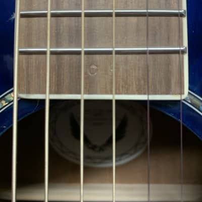 Dean AXS Dread Quilt Ash Trans Blue Acoustic Guitar B-stock Local Pickup image 9