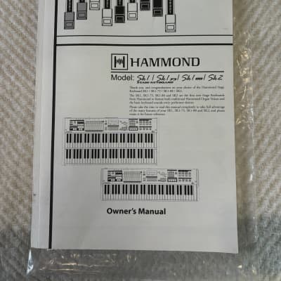 Hammond Original paper Manual for SK-1 or SK-2 Keyboard Organs - Black/white