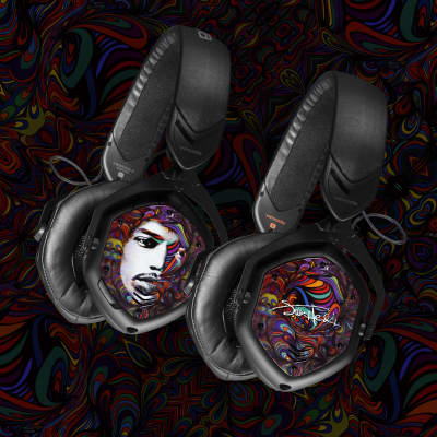 V-MODA Crossfade 2 Wireless Bluetooth Headphones – Jimi Hendrix “Peace, Love and Happiness” Special Edition image 1