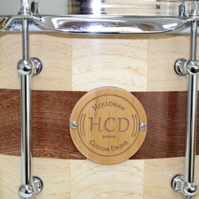 Holloman Custom Drums 7 x 14" window pane clear coat semi gloss image 9