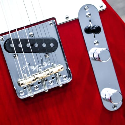 Fender American Professional Telecaster Crimson Red Transparent Electric Guitar w/Case image 8