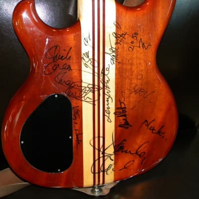 Alembic Persuader PMSB-5 5 String Bass 1988 - a stunning Bocate Top signed by Stanley, Victor, Marcus, Chick, Herbie & many more. image 14