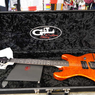 G&L USA CUSTOM SHOP Rampage 22 Orange Flake 6-String Electric Guitar w/ Shop Black Tolex Case image 4