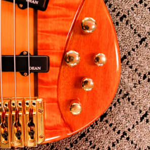 Dean Razor NT 5-String Bass with Quilted Top- Neck Thru | Reverb