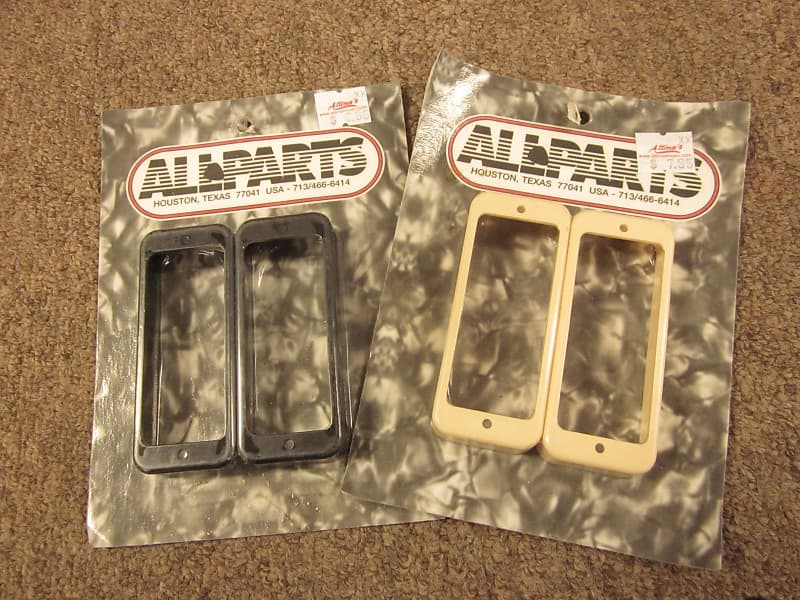 Allparts Les Paul DLX pickup rings 1 set blk 1set cream Reverb