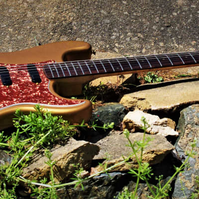Wallace Stratocaster 1999 Shoreline Gold Metallic. Handmade by David Wallace of Nashville. All Tone. image 4