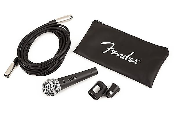 Fender P-52S Cardioid Dynamic Mic Kit w/ Cable, Stand Clip and Pouch image 1