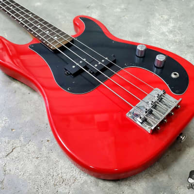 Hondo Deluxe MIJ Short Scale P-Bass Clone (Late 1970s, Hot Rod Red) imagen 5