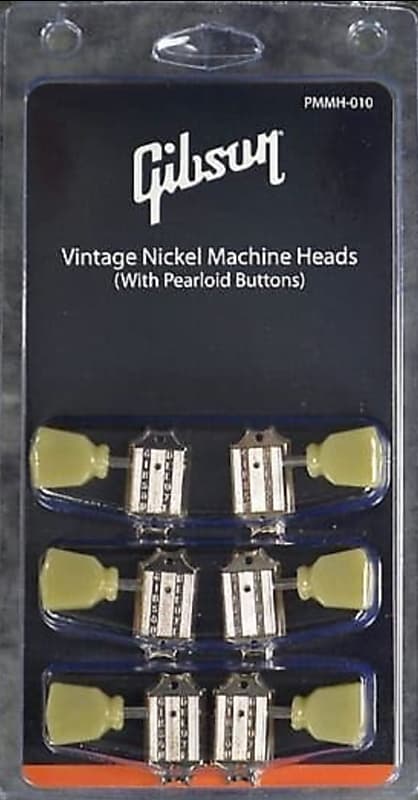 ギター Gibson Deluxe White Button Tuner Set Gibson Deluxe White Button Tuner Set Vintage Nickel PMMH-060