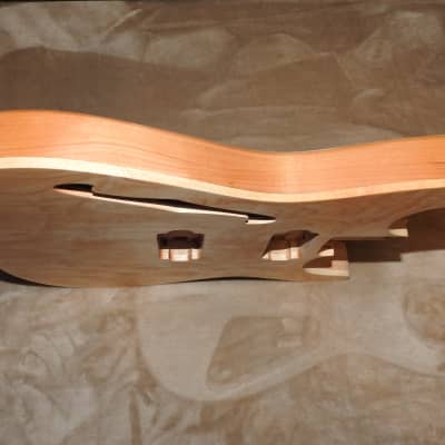 Unfinished Jackson Dinky Style Super Strat Body 2 Piece Alder with a Figured Birdseye Maple 2 Piece Top Double Humbucker Pickup Routes 3 Pounds 1.7 Ounces Chambered Semi-Hollow Very Light! image 25