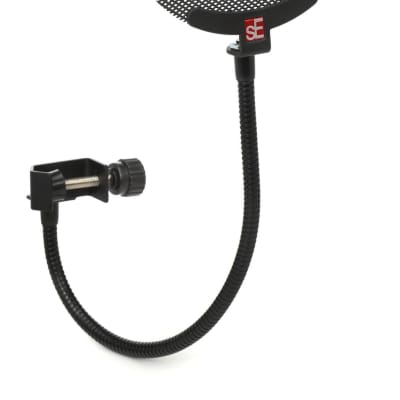 sE Electronics Studio Mic Pop Screen  Bundle with Hosa GHP-105 3.5mm TRS Female to 1/4-inch TRS Male Headphone Adapter image 2