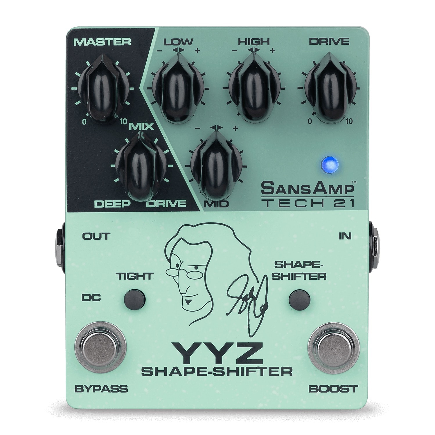 Tech 21 YYZ Shape-Shifter Geddy Lee Signature SansAmp Bass Pre-Amp Effects Pedal