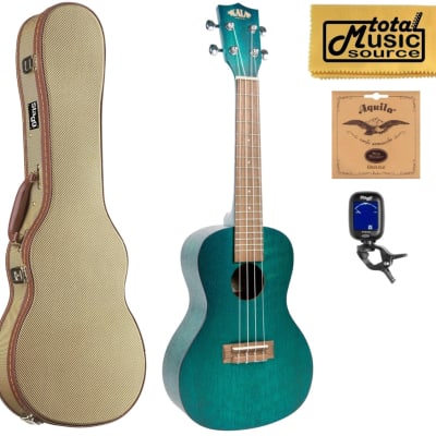 Kala KA-CEM Exotic Mahogany Concert Ukulele, Satin Finish, w/ Soft