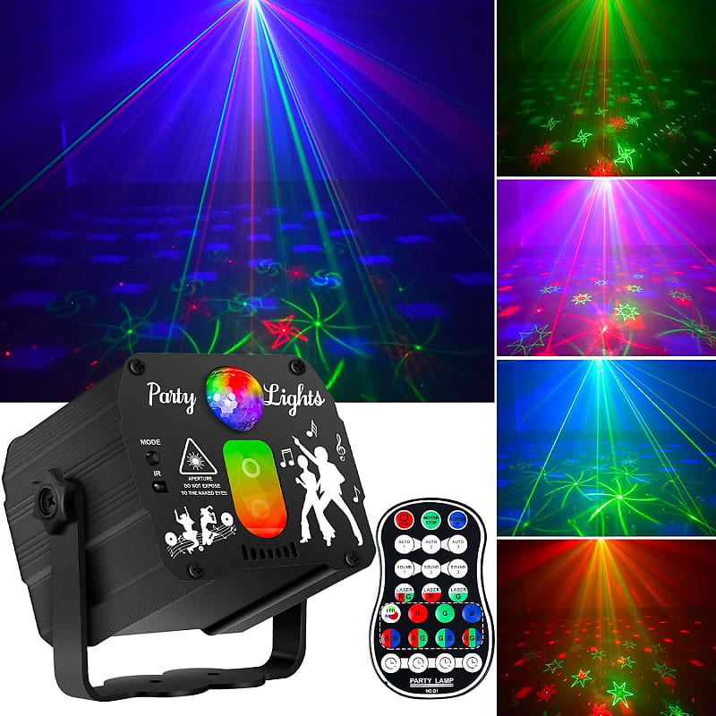 Wireless Dj Disco Laser Party Lights - Battery Powered Sound Activated  Stage Light With Remote - Flash Strobe Light For Parties Birthday Rave  Dance Home Halloween Decoration Christmas