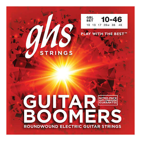 GHS Boomers GBL Nickel Plated Electric Guitar Strings 10-46 image 1