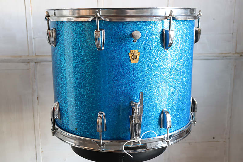 Ludwig 12x15" Blue Sparkle Snare Drum 3ply Vintage 1960's #2 image 1