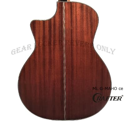 Crafter ML G-MAHO ce  Anniversary all Solid Engelmann Spruce & africa mahogany electronics acoustic guitar image 6