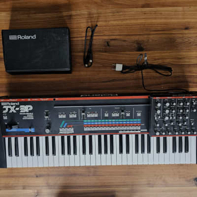 Roland JX-3P 61-Key Programmable Preset Polyphonic Synthesizer with PG-200 Programmer 1983 - 1985 - Black