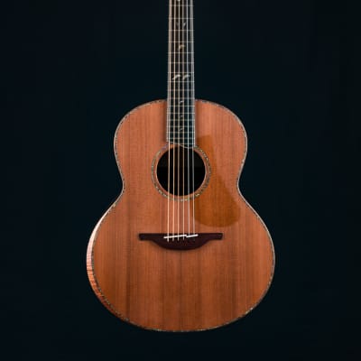 Lowden F-50 African Blackwood and Sinker Redwood with Abalone Top Trim, Inlay Package and Leaf Inlays NEW image 2